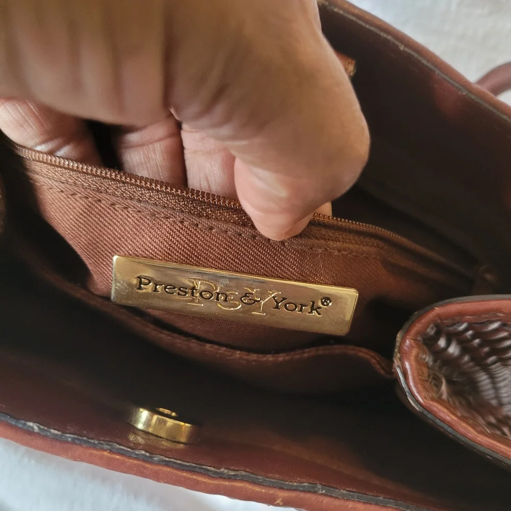 Preston & York Braided leather Handbag Shoulder purse - Picture 5 of 7